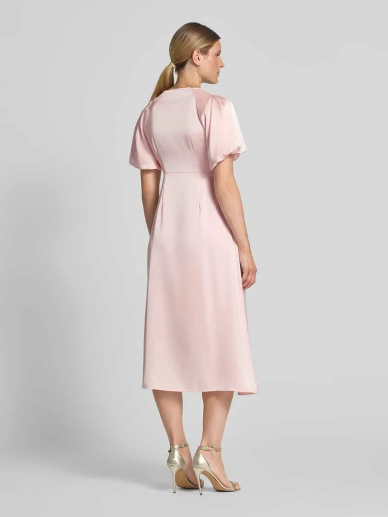 NEO NOIR Midi-jurk van satijn model 'Illana' rosé, foto 3