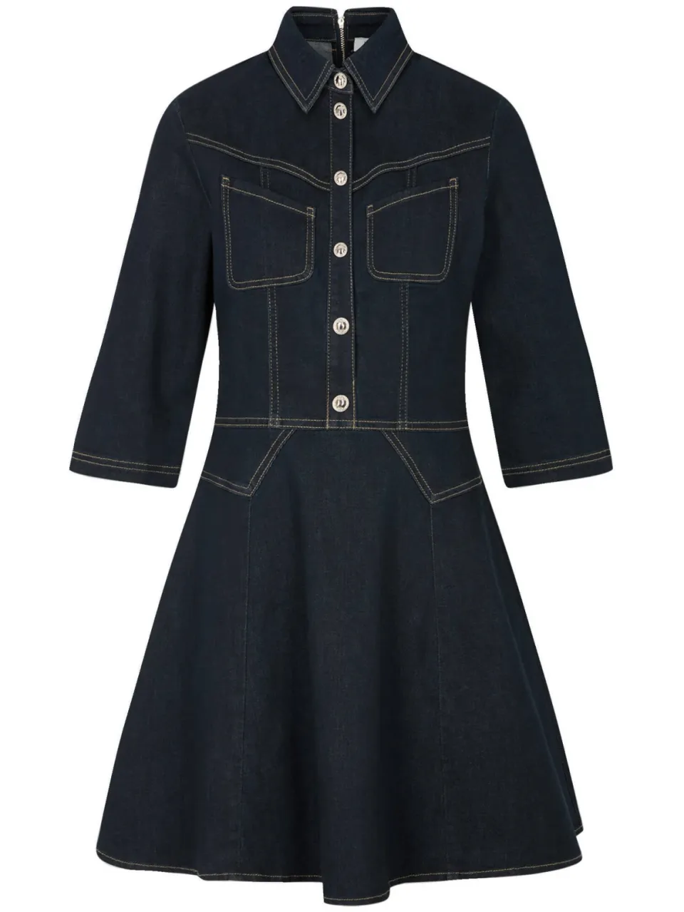 Morgan jurk dark blue denim, foto 2