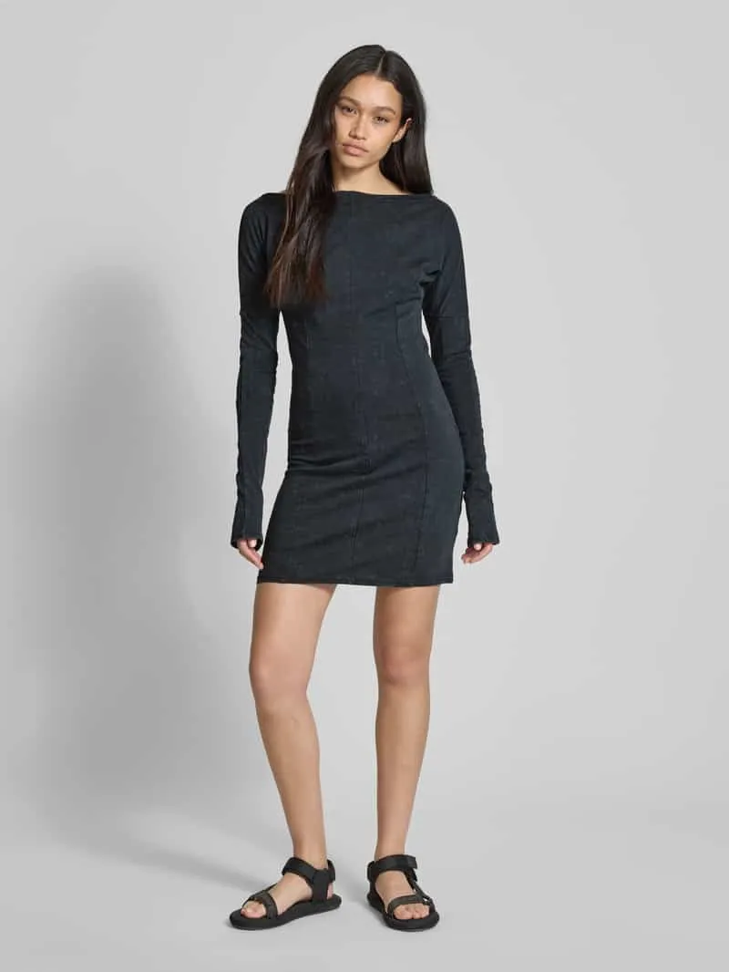 Weekday Mini-jurk met boothals, model 'Robin' zwart, foto 3