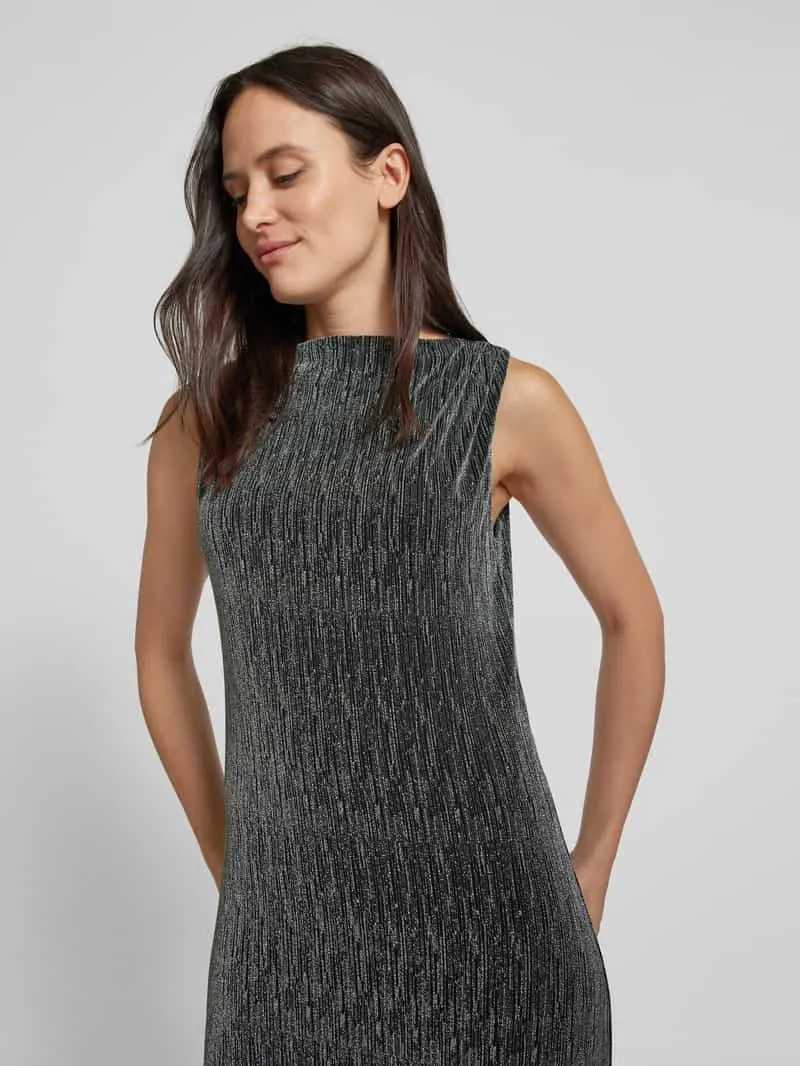 Selected Maxi-jurk met boothals, model 'ANITA' zwart, foto 3