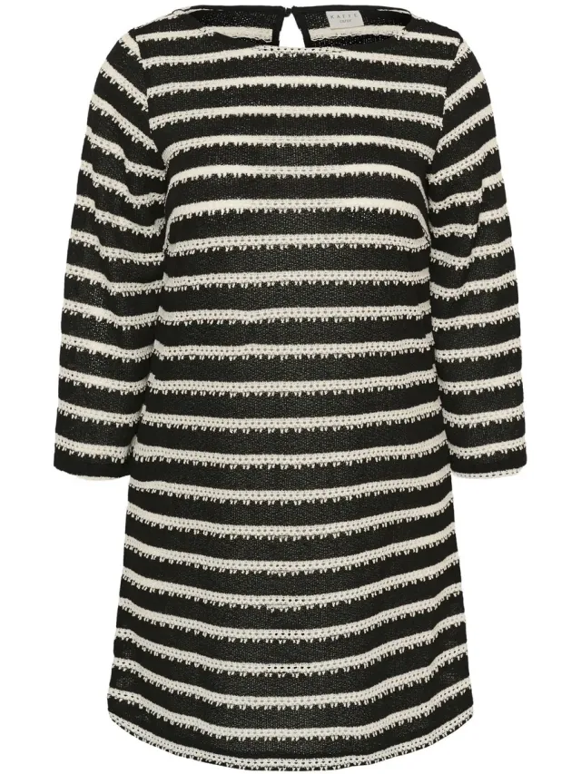 Kaffe Curve Damesjurk KAFFE Curve Darla black deep/turtledove