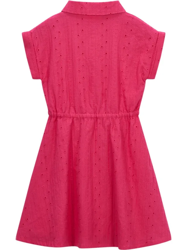 Someone RIEN-SG-51-J Meisjes Jurk - DARK PINK