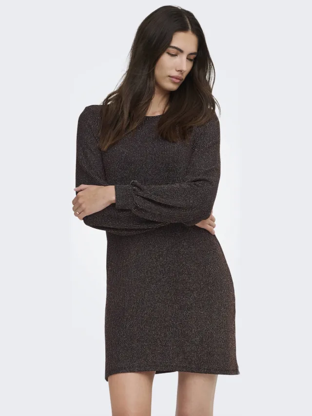 Only korte jurk met glitters - zwart/goud