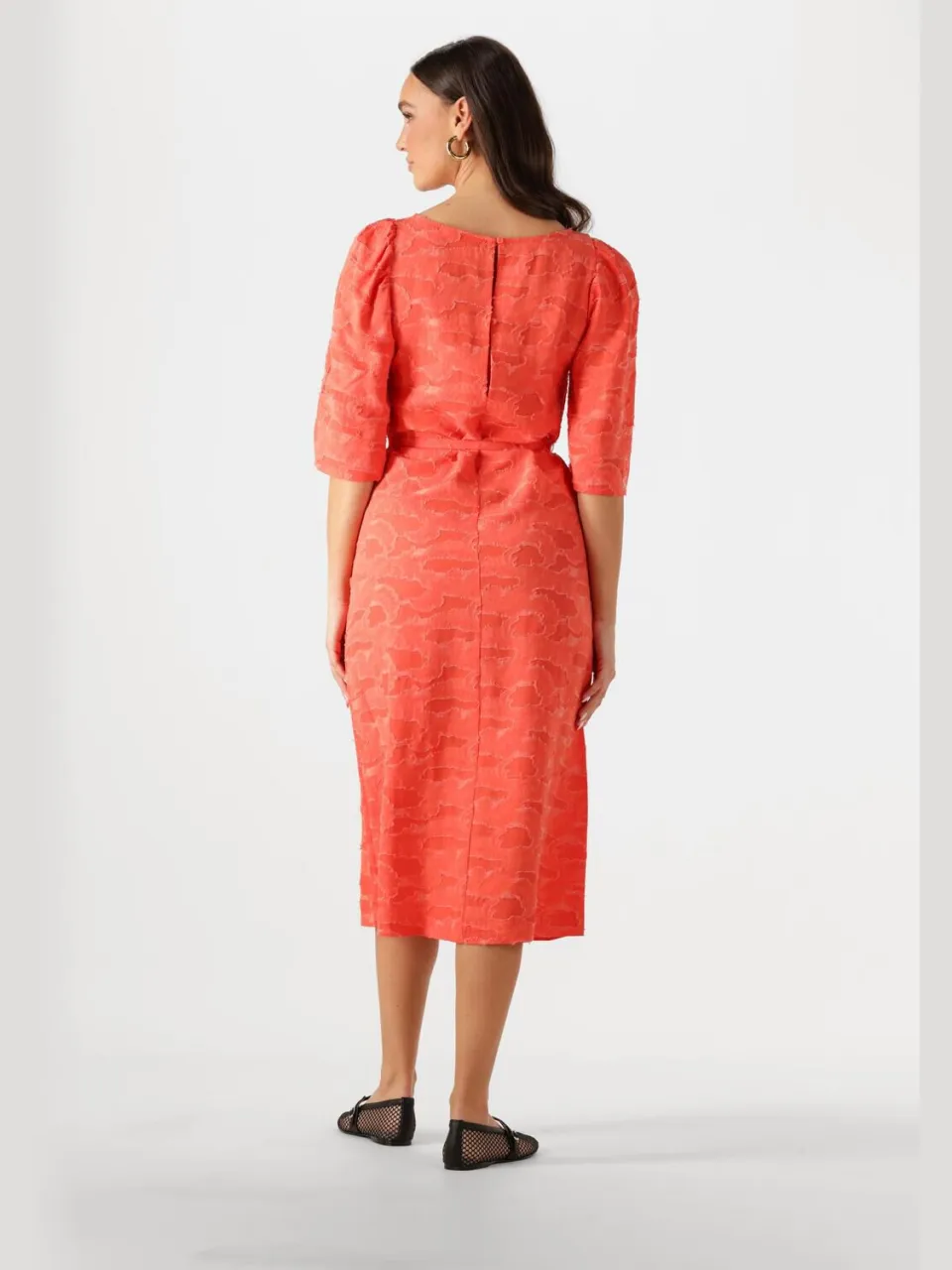 Object Dames Jurken Objsuki 3/4 Dress 137 - Oranje, foto 3