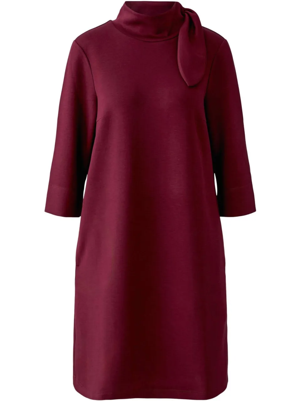 Miss Lagotte midi jurk met col - donkerrood, foto 2
