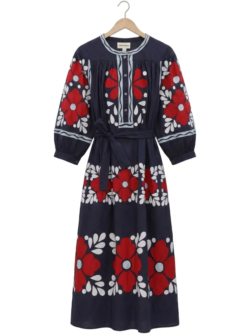 Antik batik Dames Jurken Oxo Dress - Donkerblauw, foto 2