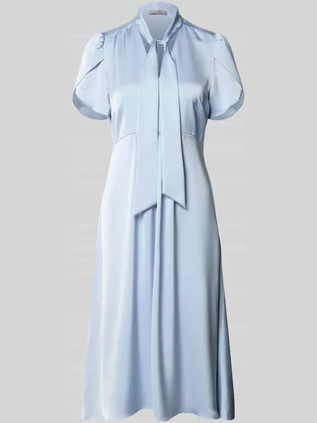 Christian Berg Woman Selection Midi-jurk met V-hals en Strik lichtblauw, foto 2
