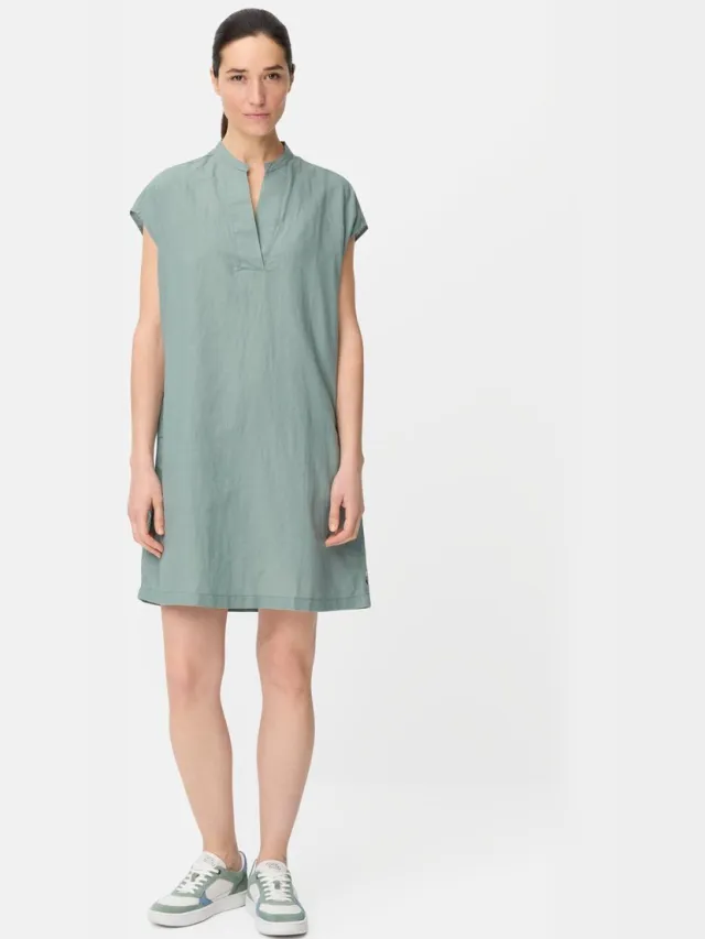 Camel Active Jurk met zakken aan de zijkant - Maat - Jadeblauwwomenswear-S Turkoois