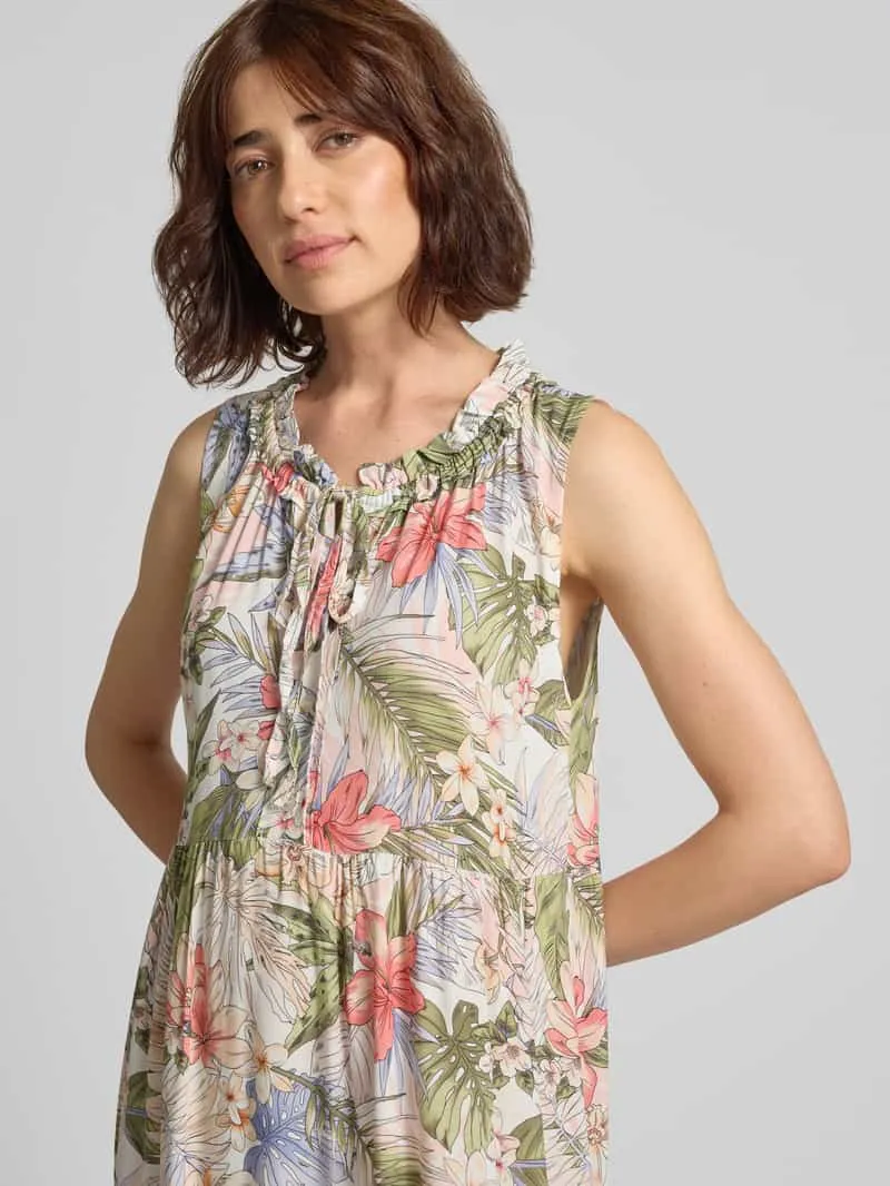 ZABAIONE midi-jurk van viscose met vetersluiting model 'Gi44naa' lichtgroen, foto 4