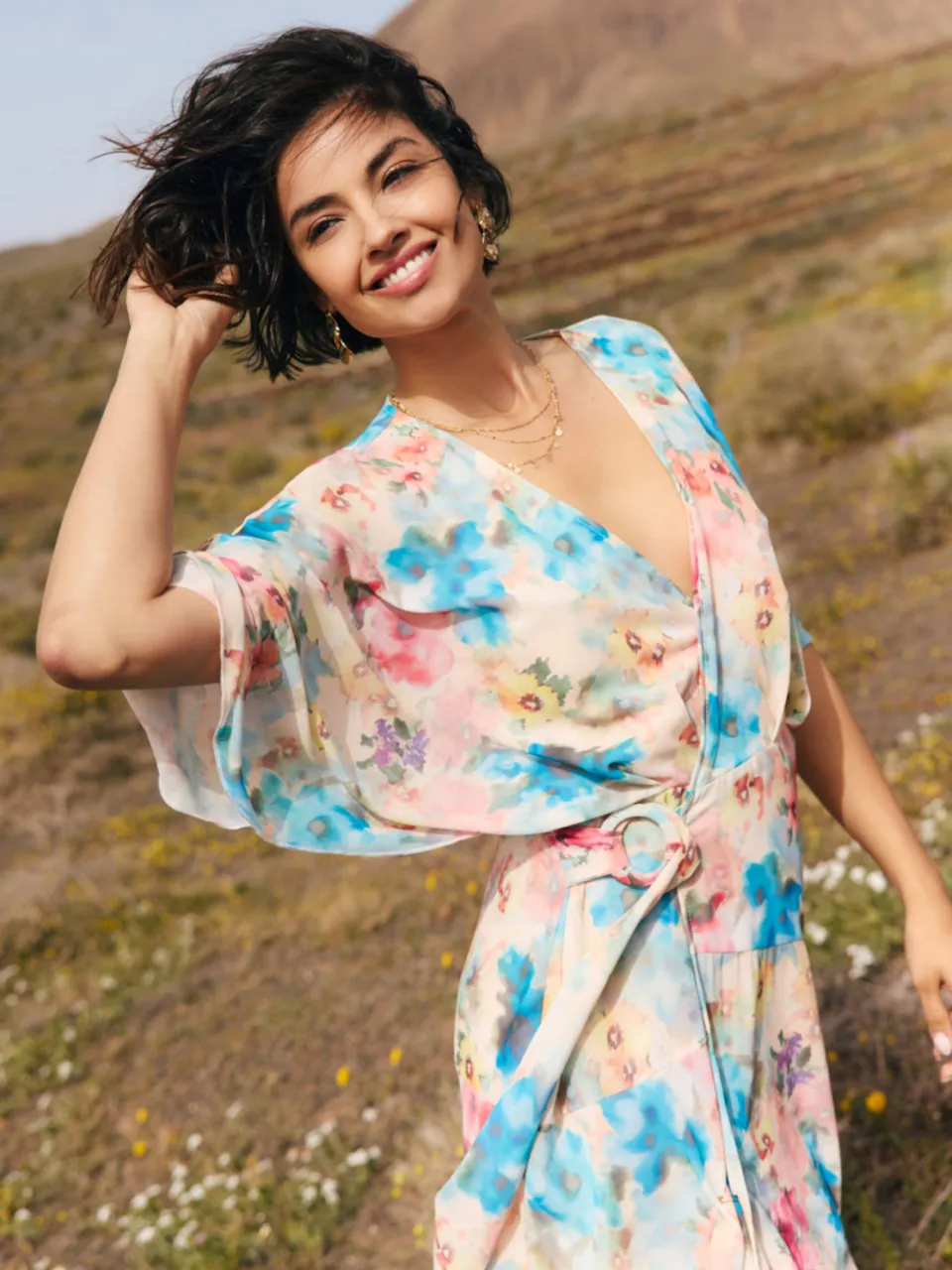 LOLALIZA gebloemde midi jurk multi, foto 5