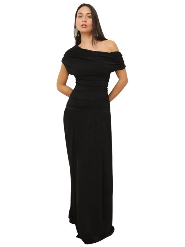 La Modeuse Lange Jurk La Modeuse 77812_P184502 Zwart