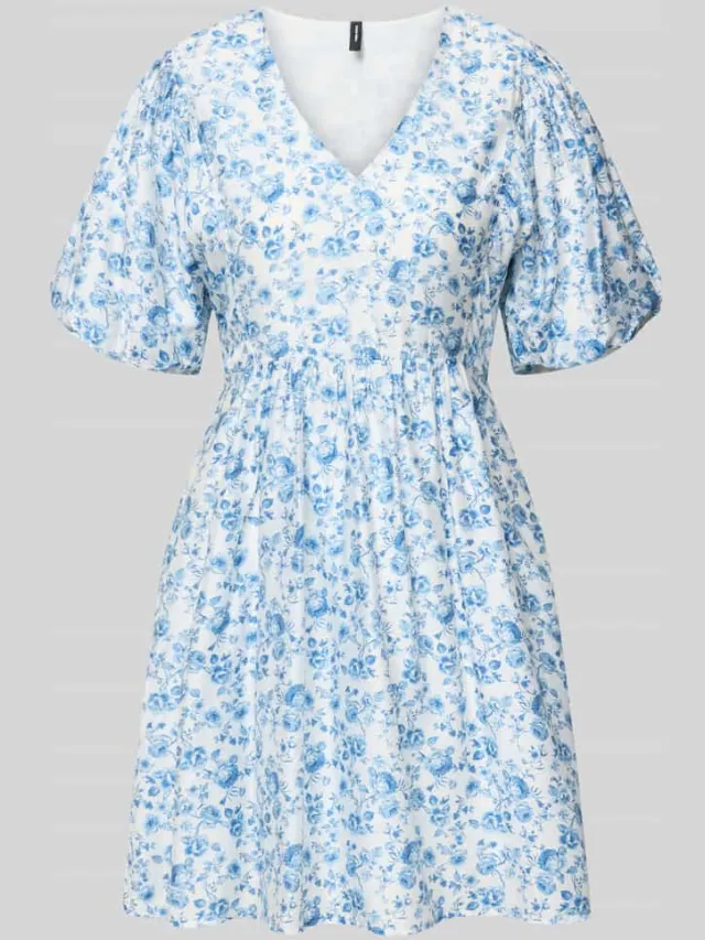 Vero Moda Getailleerde vrijetijdsjurk van viscosemix model 'BLISS' lichtblauw, foto 2