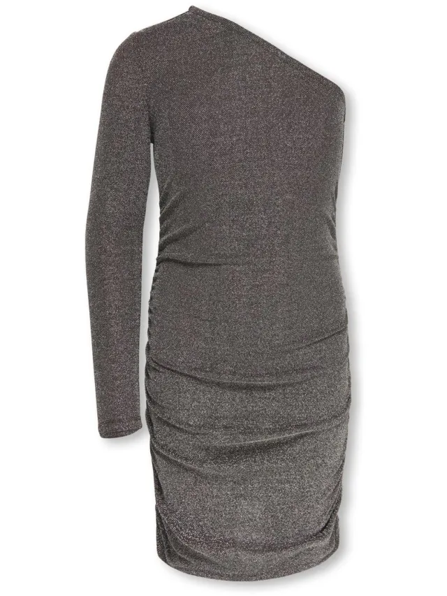 Only KIDS ONLY GIRL - KOGCAROL ONESHOULDER GLITTER DRESS JRS Meisjes Jurk Coffee Bean