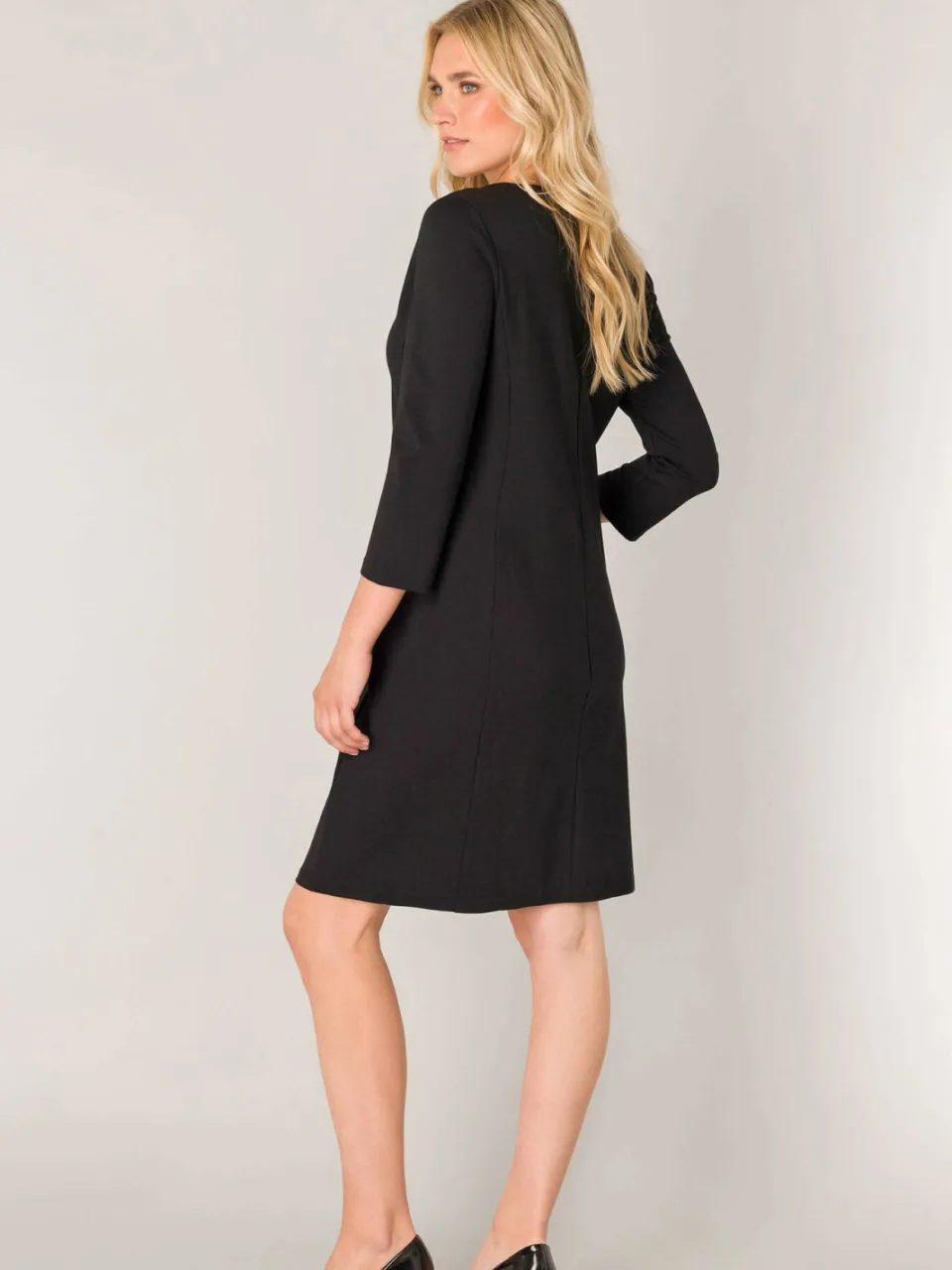 Base Level jurk Ylona 3/4 mouw zwart, foto 4