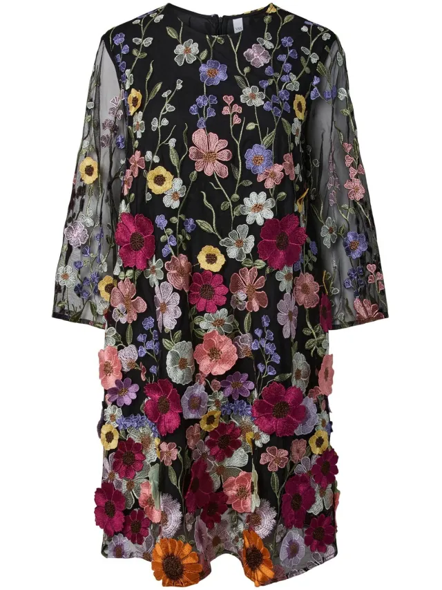 Yas Midi jurk YASFLOWERING black1