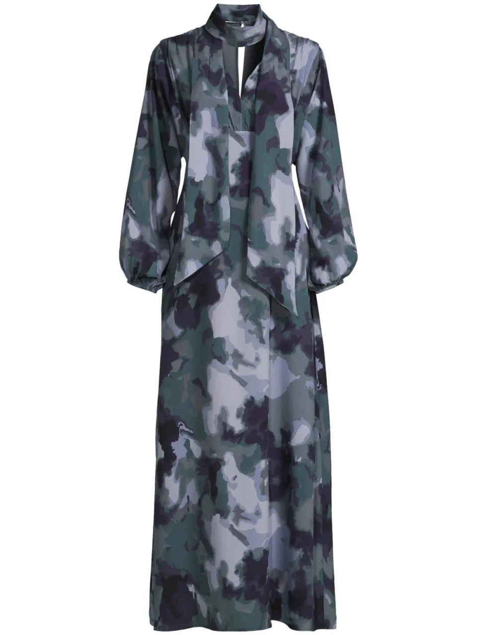 Ruby maxi jurk met sjaaldetail all-over print multi, foto 2