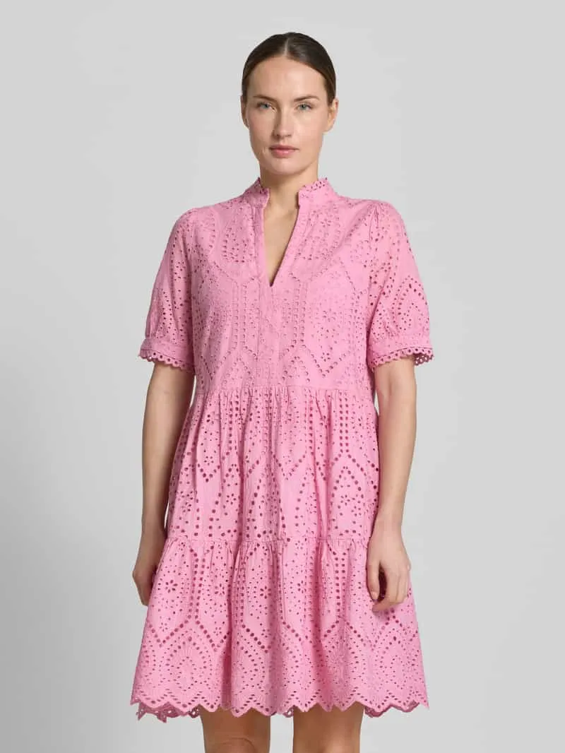 Yas Mini-jurk met ajourwerk model 'Holi' Mauve