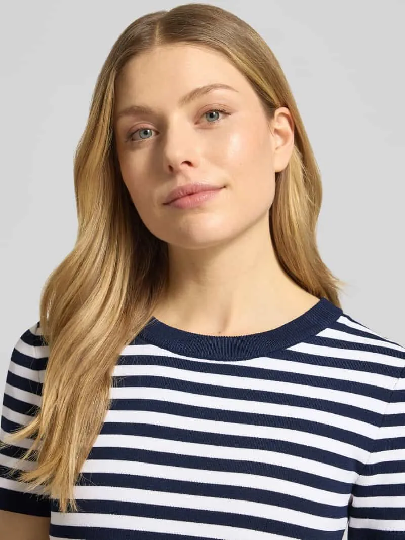 MICHAEL Michael Kors t-shirtjurk van viscosemix met ronde hals marineblauw, foto 5