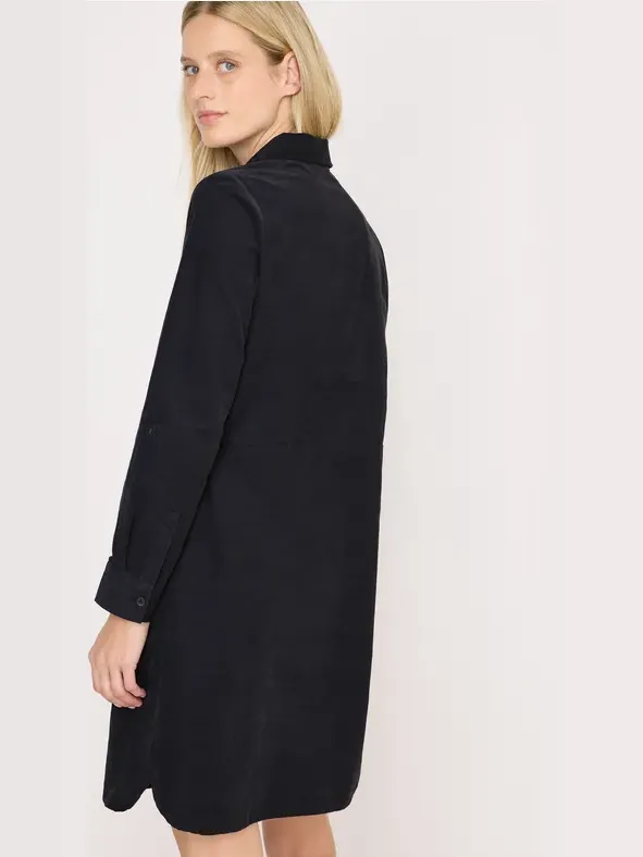 cecil Corduroy jurk in effen kleur grijs, foto 4