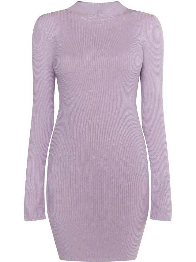 MyMo Mini-gebreide jurk violet