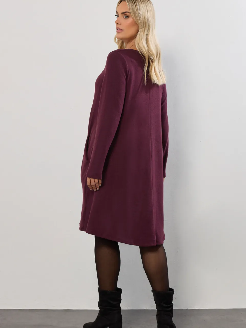 Yours Paarse Soft Touch Pocket Tuniekjurk, foto 3
