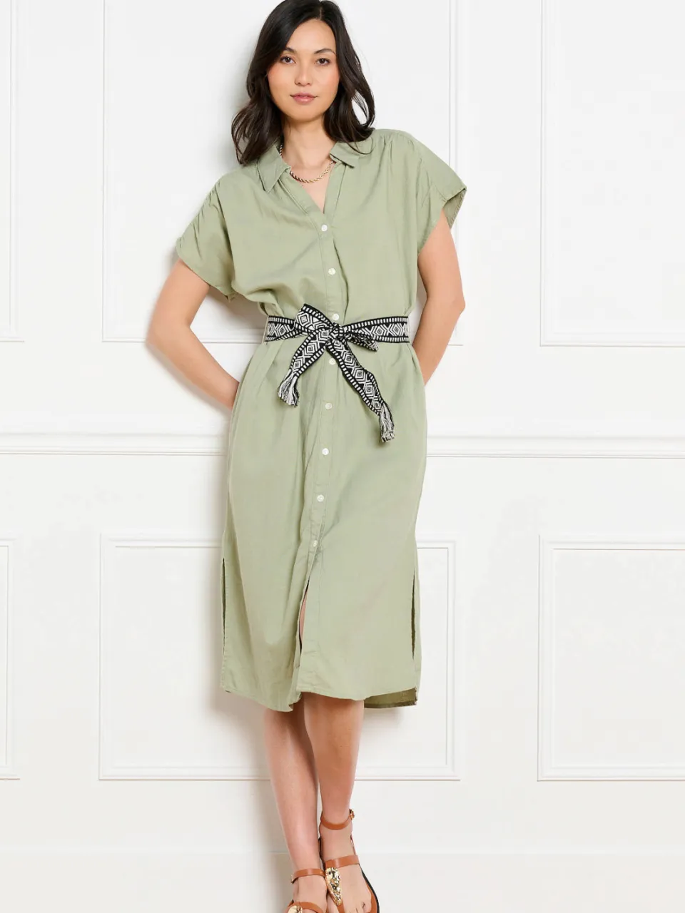 LOLALIZA blousejurk groen, foto 5