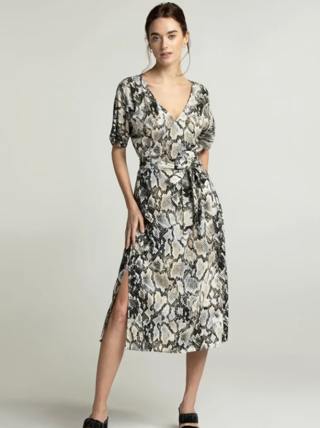 Lovjoi dames vegan Jurk Adeena Python Beige