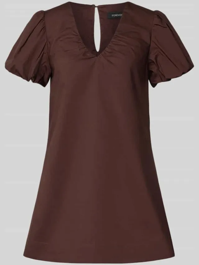 Forever New Cocktailjurk met V-hals chocoladebruin, foto 2