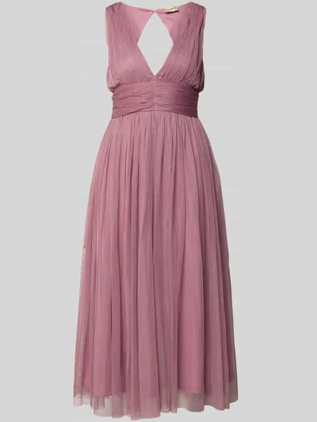 Lace & Beads Midi-jurk met cut-out aan de achterkant rosé, foto 2