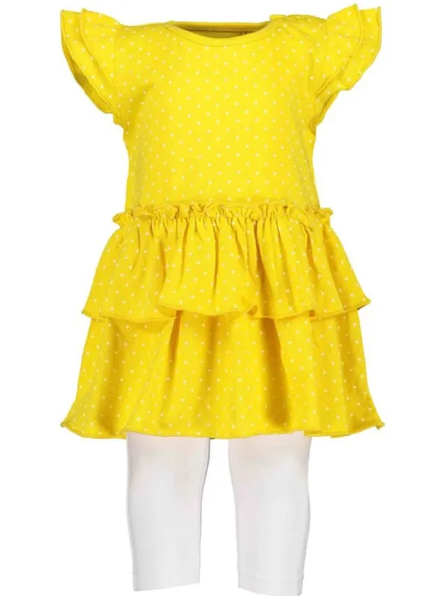 Blue Seven Mini kids Jurkje Geel Broek Wit Geel/Broel Wit