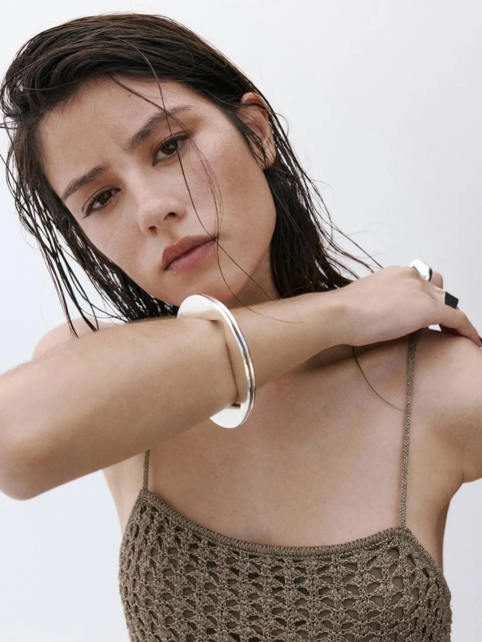 Mango mini jurk - goud, foto 8