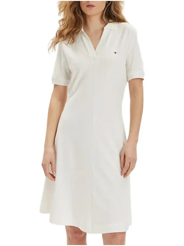 Tommy Hilfiger Jurk Tommy Hilfiger WW0WW41567 Wit