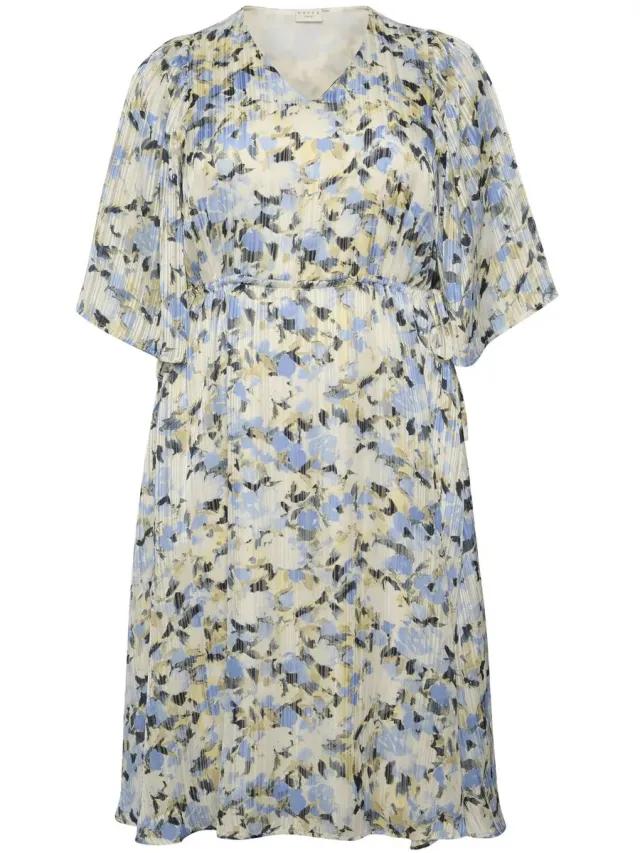 Kaffe Curve Damesjurk KAFFE Curve KCElana blue/yellow painted flower