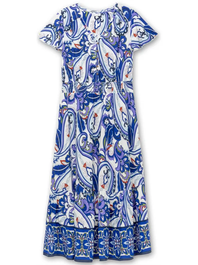Maxi-jurk offwhite gedessineerd, foto 2