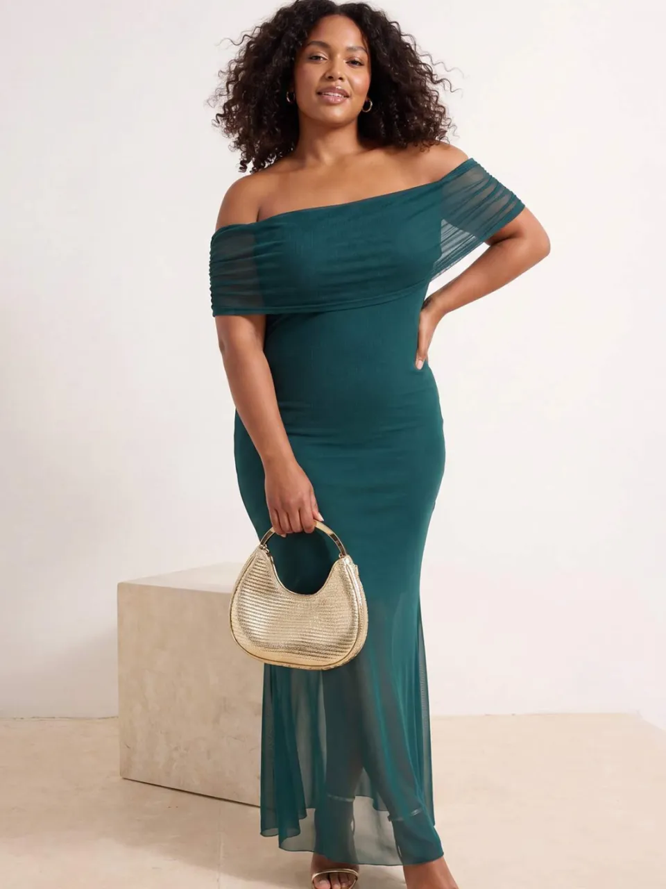 Trendyol Curve Dames Groen Effen Kort / Mini Mouwloos Casual Bodycon Grote maten Jurk, foto 2