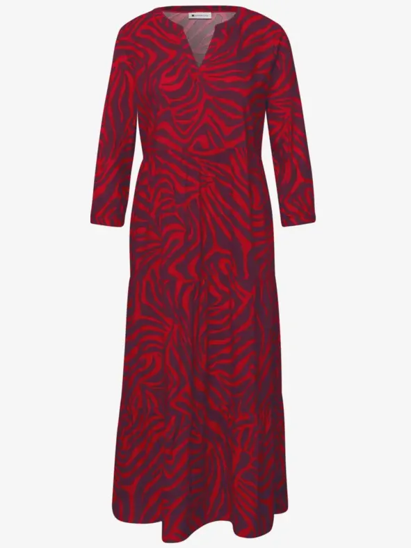 Street One Midi-jurk met grafische print rood, foto 3