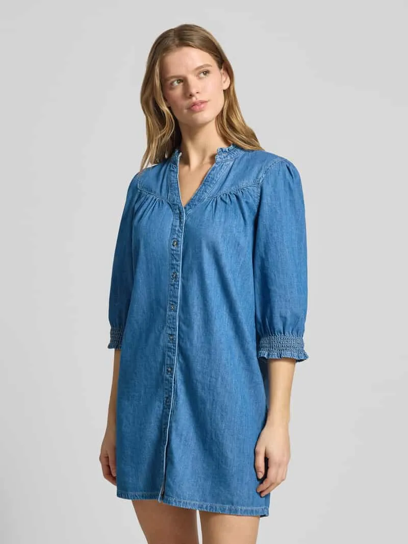 Only Vloeiende jeansjurk van pure Baqumwolle Model 'RAYA' jeansblauw, foto 4