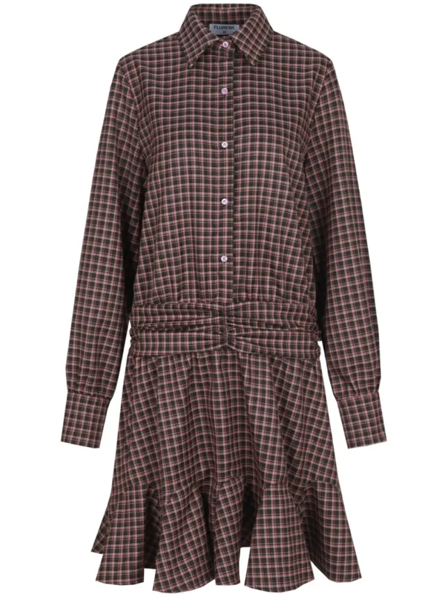 Fluresk Jurk Jilli Dress 26wzf12 522 Mocha Brown Dames Maat - 34 Bruin