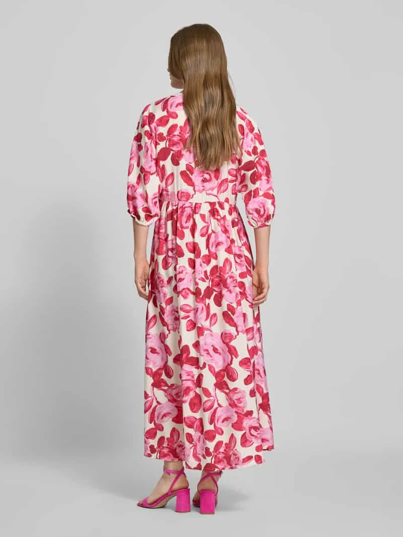 MSCH Copenhagen Maxi-jurk met V-hals, model 'Edrina' felroze, foto 3