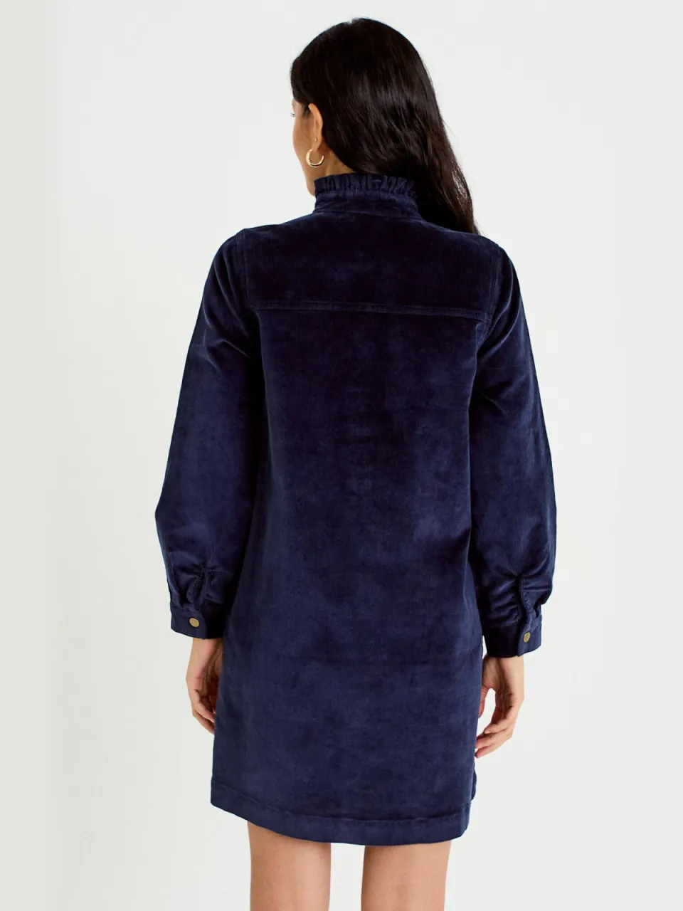 Cache Cache corduroy mini jurk met ruches - marine, foto 3