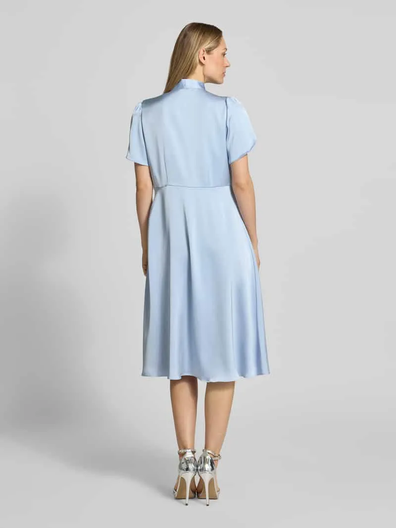 Christian Berg Woman Selection Midi-jurk met V-hals en Strik lichtblauw, foto 3