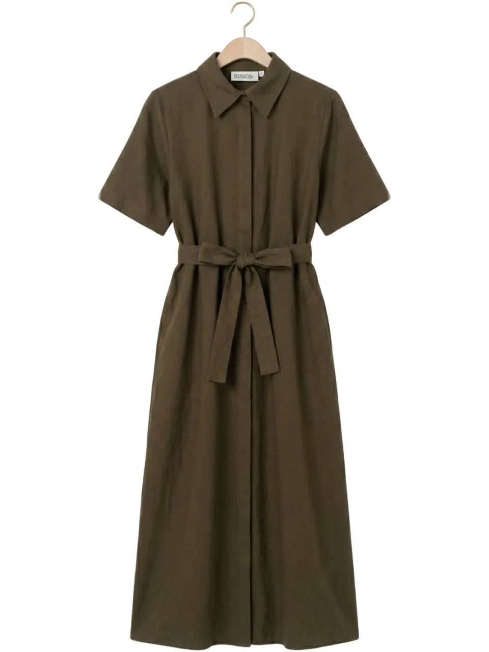 My Essential Wardrobe Dames Jurken Mwdias Ss Boxy Shirtdress - Donkergroen, foto 2