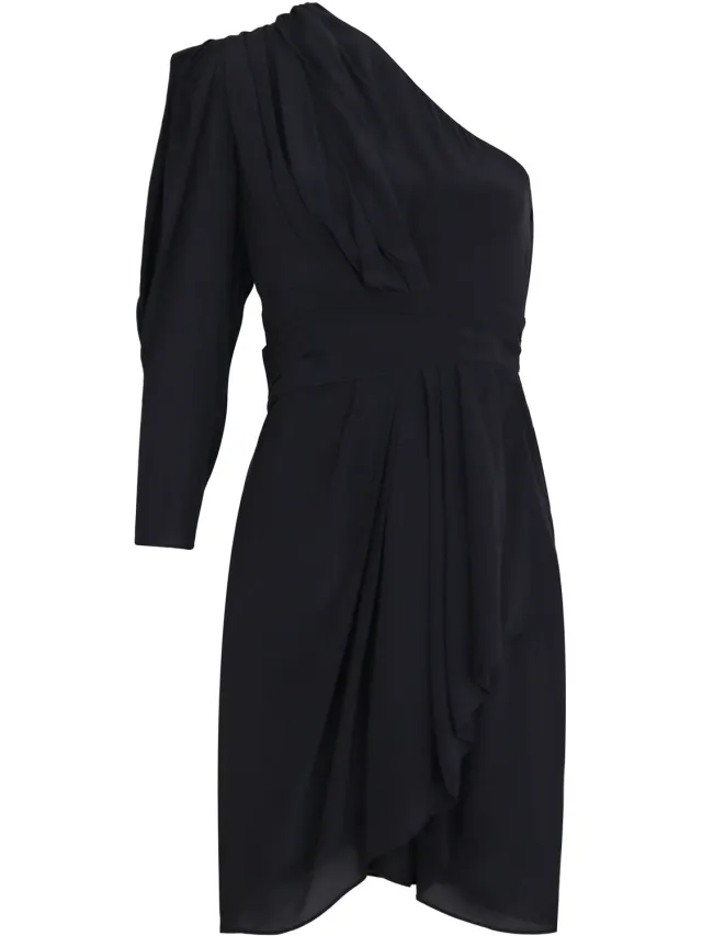 Iro zwarte one shoulder jurk Giullia - maat 36 (FR38)