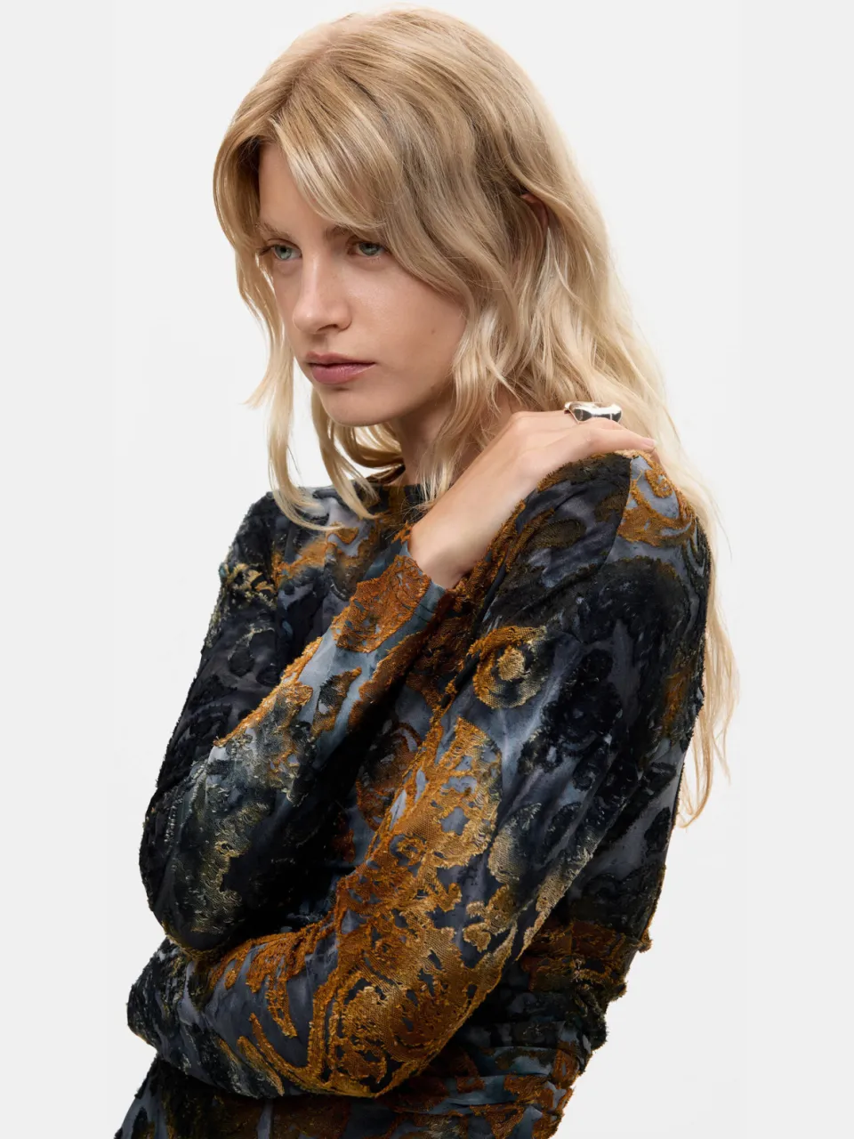 Desigual korte jacquard jurk met print - meerkleurig multi, foto 4