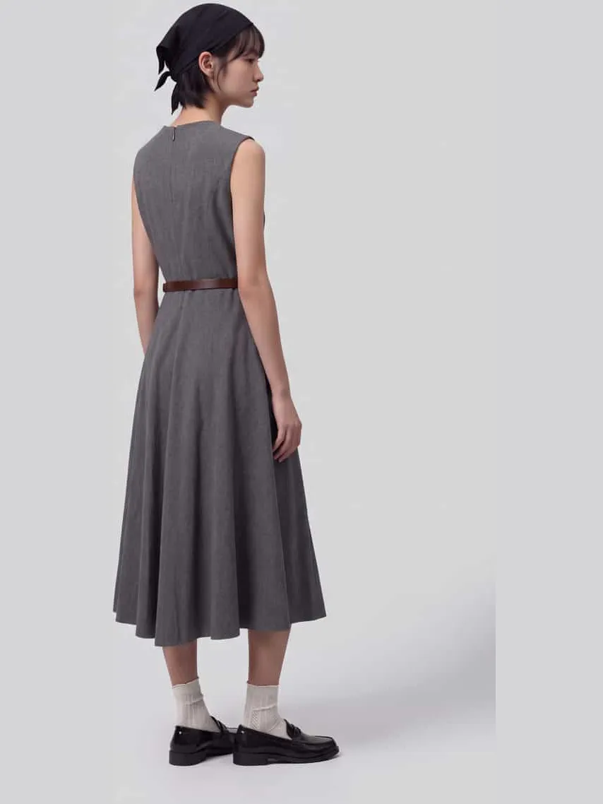 Jake*s Collection Midi-jurk op de taille donkergrijs, foto 4