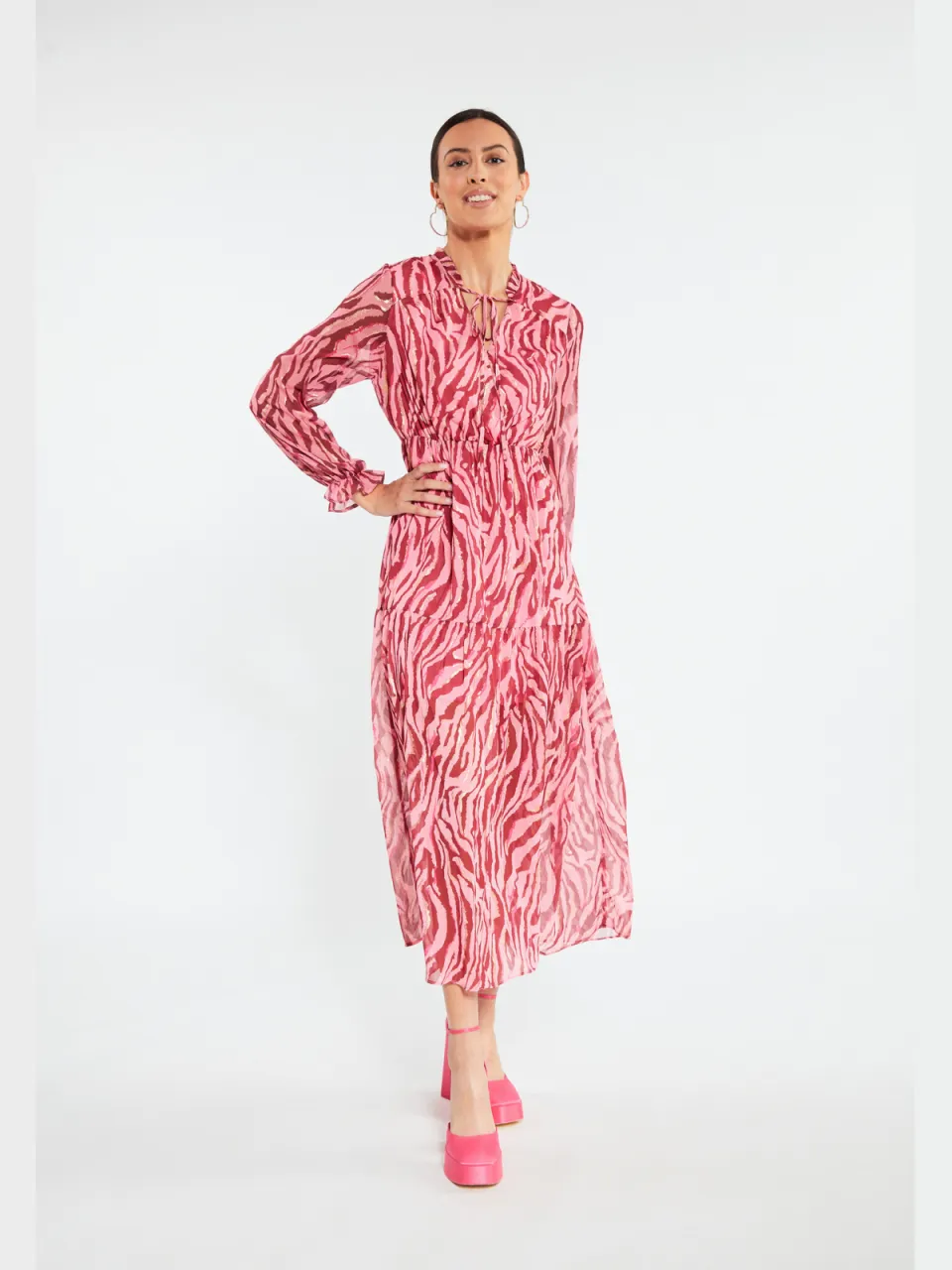 Faina Maxi jurk sookie Dames roze