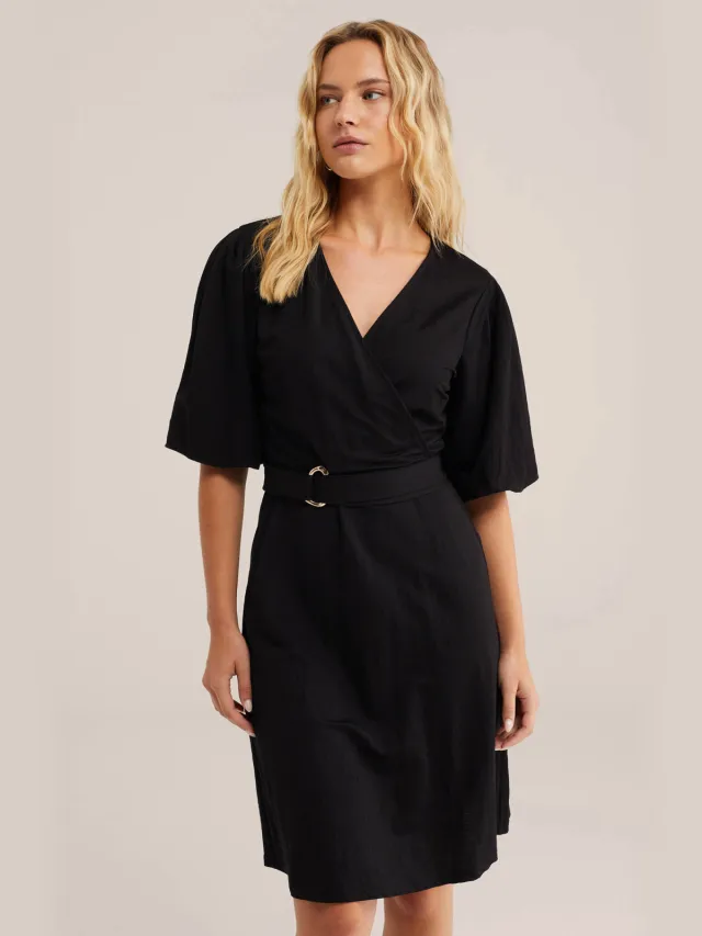 WE Fashion A-lijn jurk zwart, foto 3