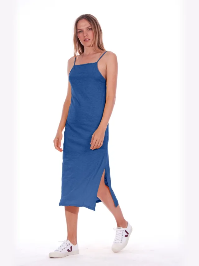 RAVENS VIEW IBIZA dames vegan Jurk Farah Klein Blauw Donkerblauw
