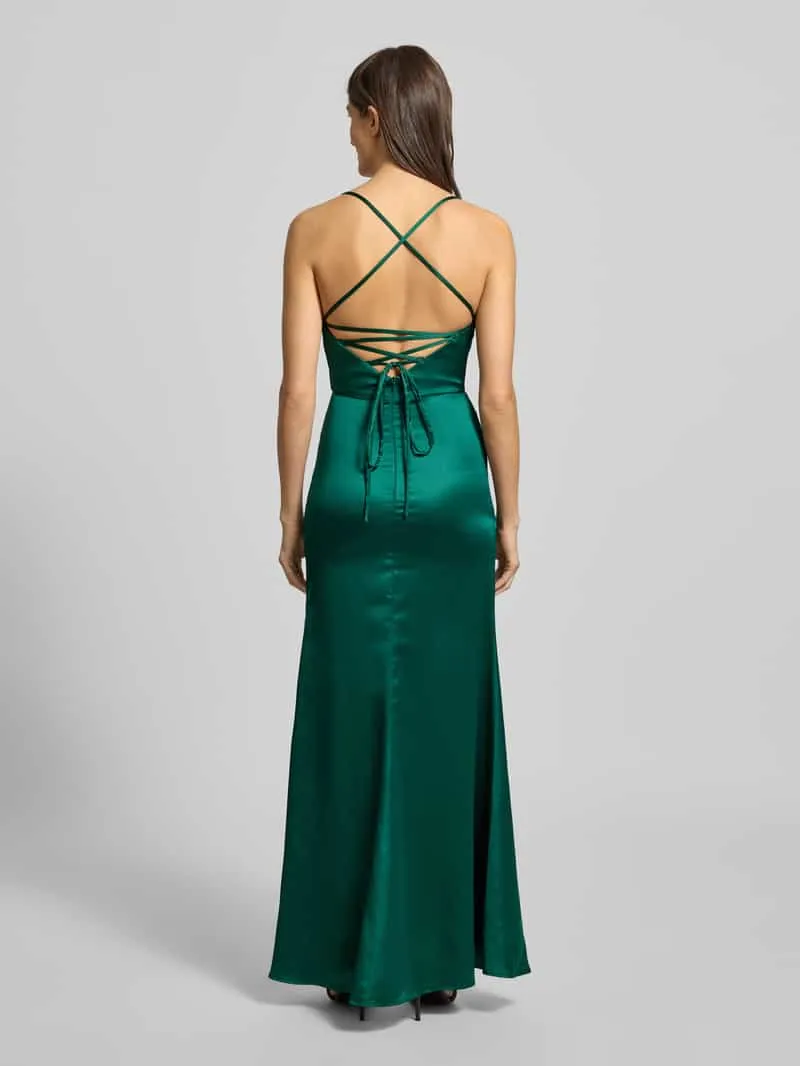 LUXUAR FASHION Avondjurk met loopsplit smaragdgroen, foto 2