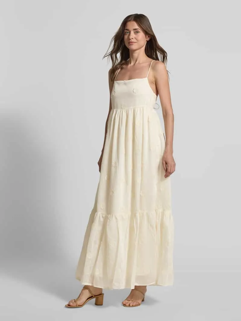 SUNCOO PARIS midi-jurk van lyocellmix model 'Cherish' offwhite, foto 4